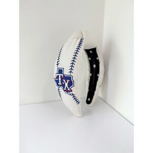 Lele Sadoughi Rangers Embroidered Baseball MLB Headband